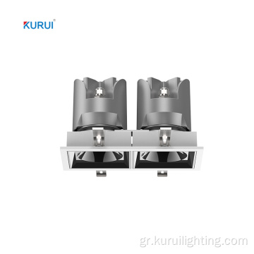 Square Dubul-head ρυθμιζόμενη γωνία LED LED Downlight